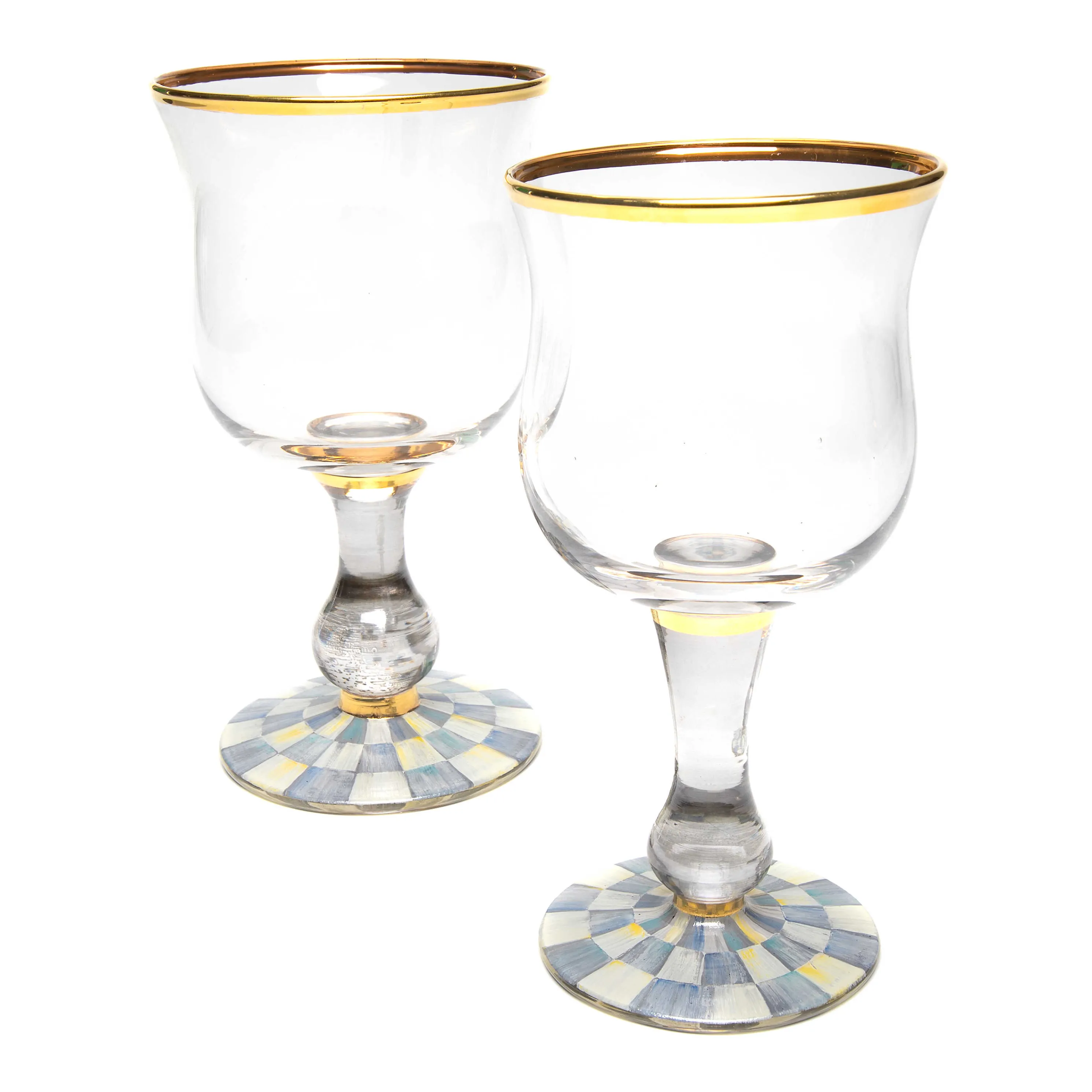Sterling Check Wine Glass