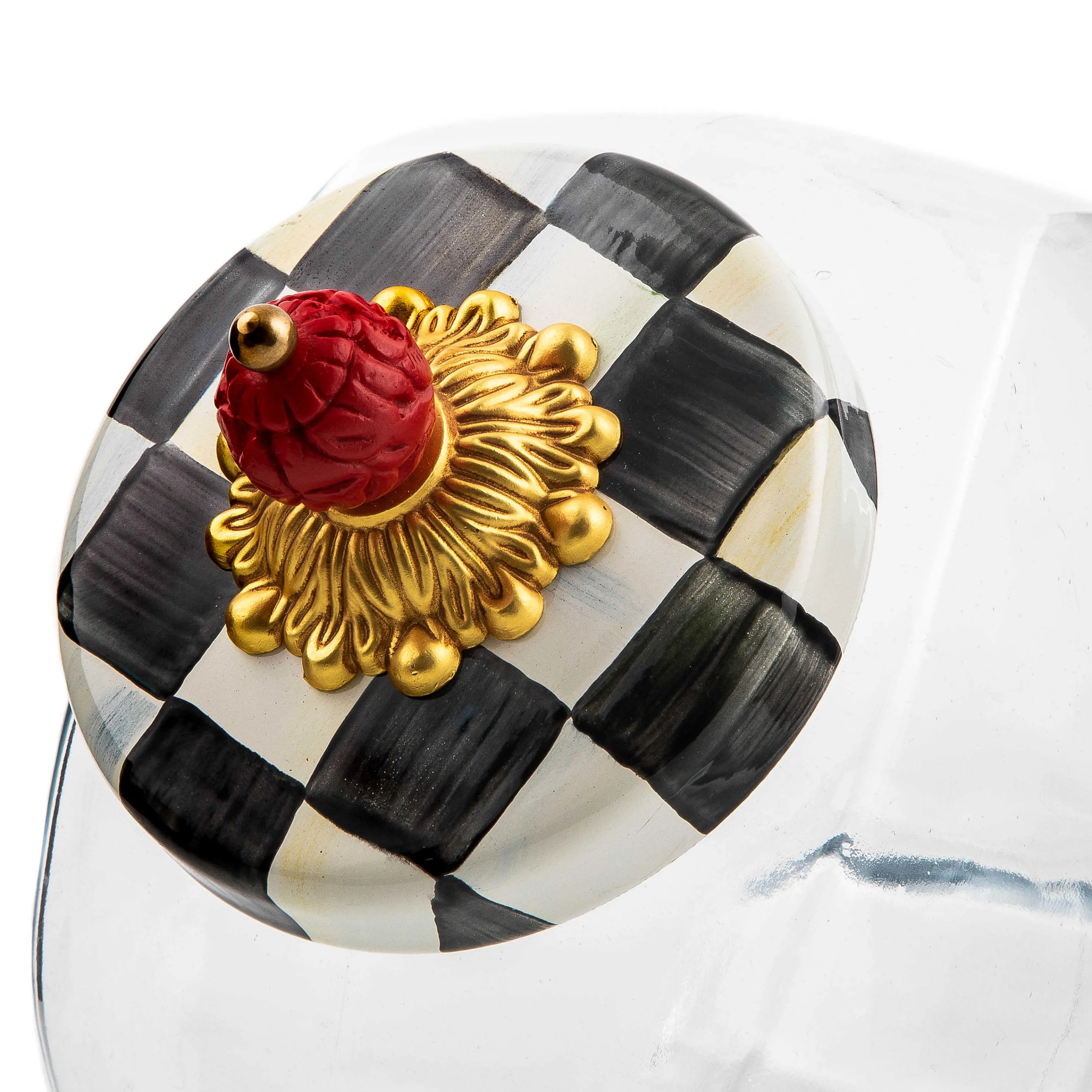 Sweets Jar With Courtly Check Enamel Lid