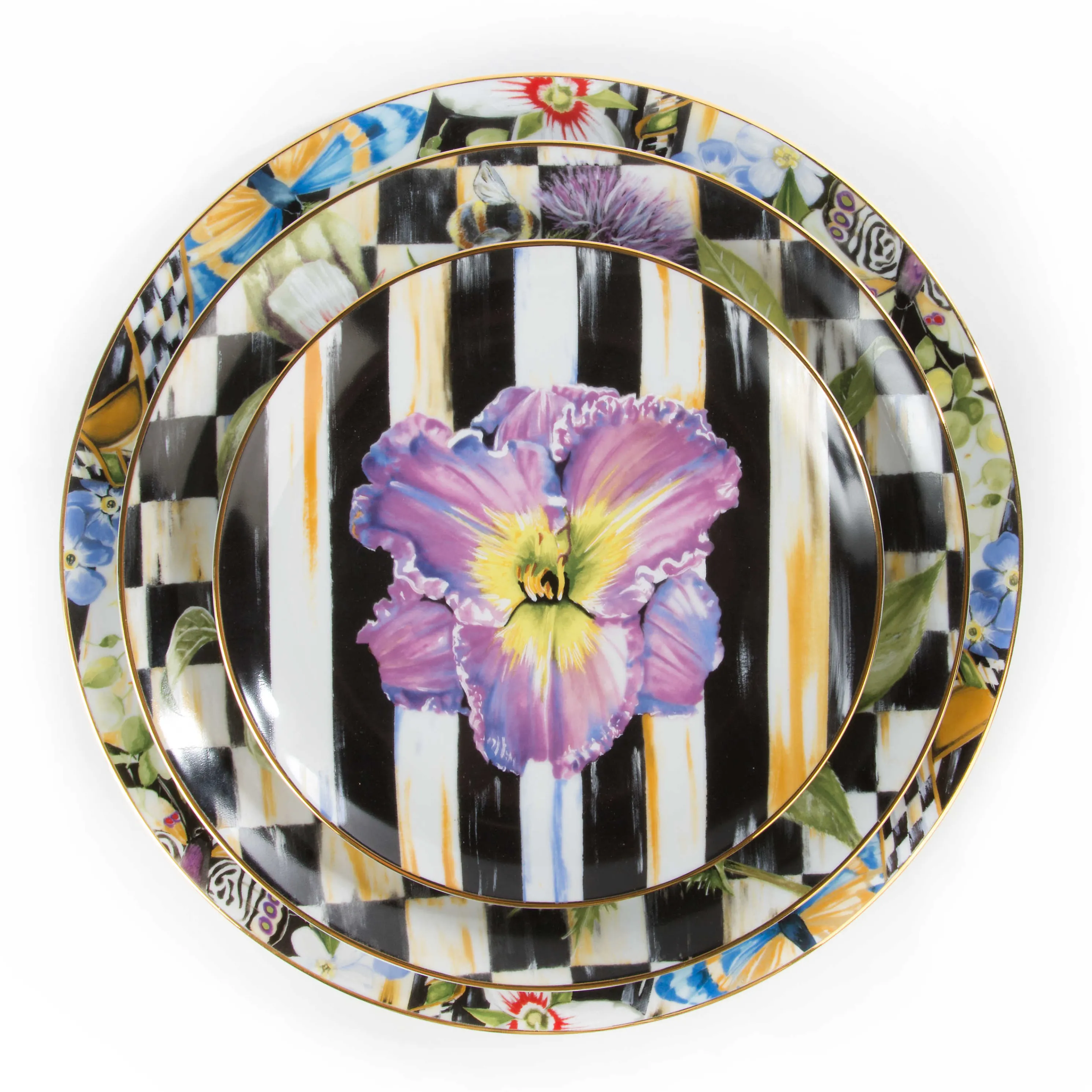 Thistle & Bee Salad Plate - Iris