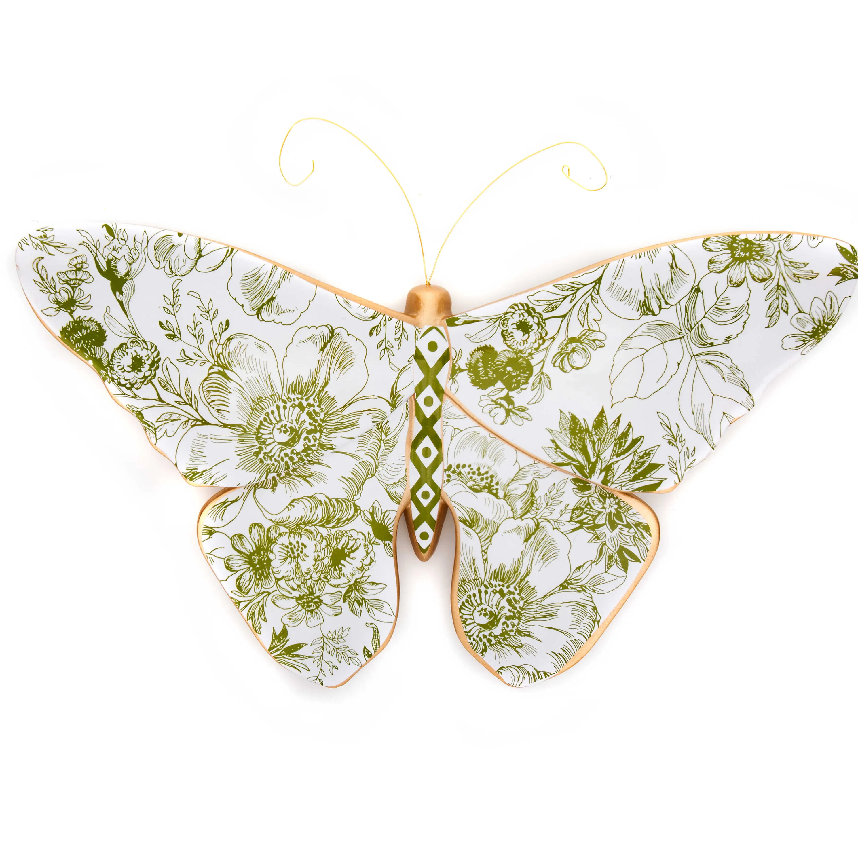 Toile Butterfly Wall Decor - Green