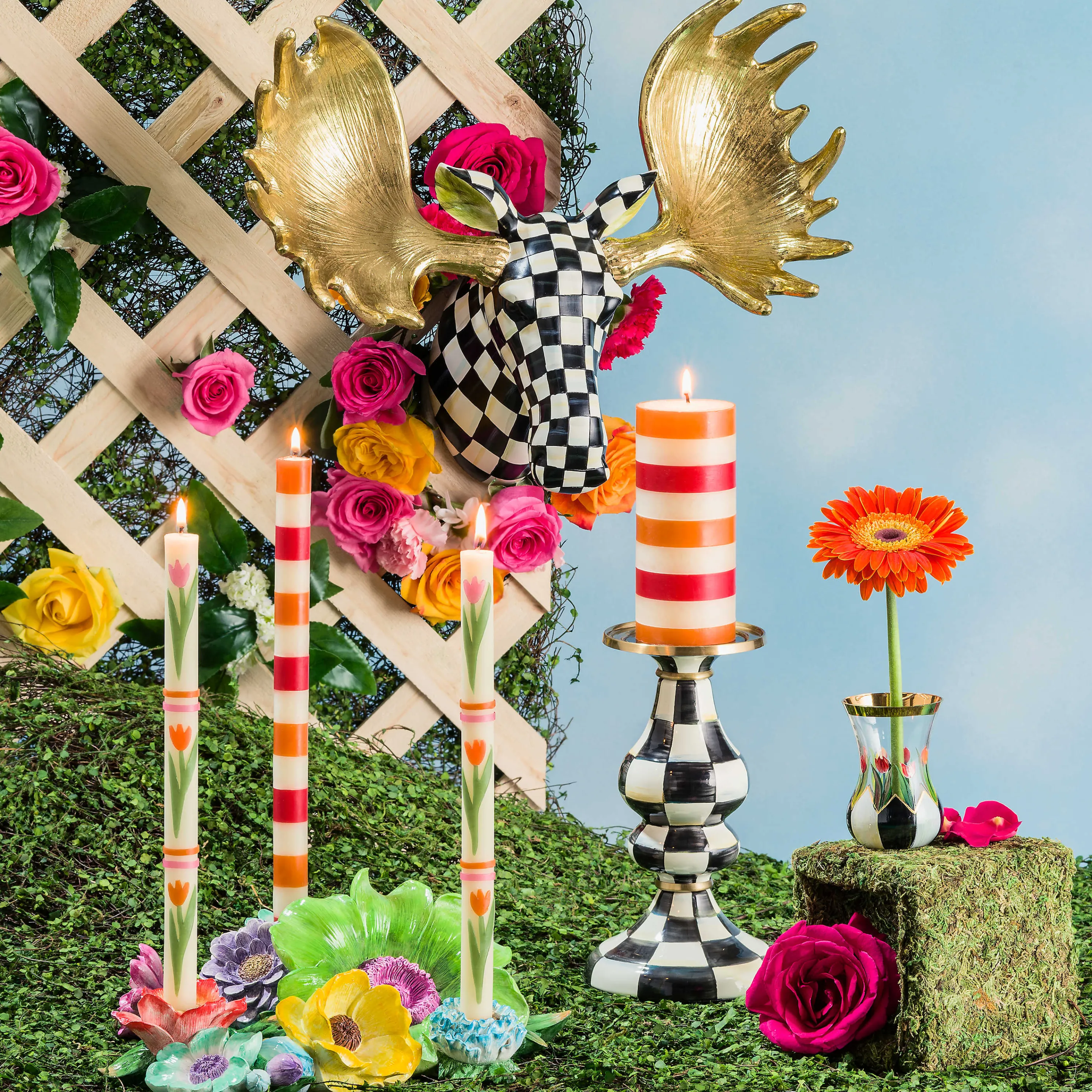 Tulip Dinner Candles - Set Of 2