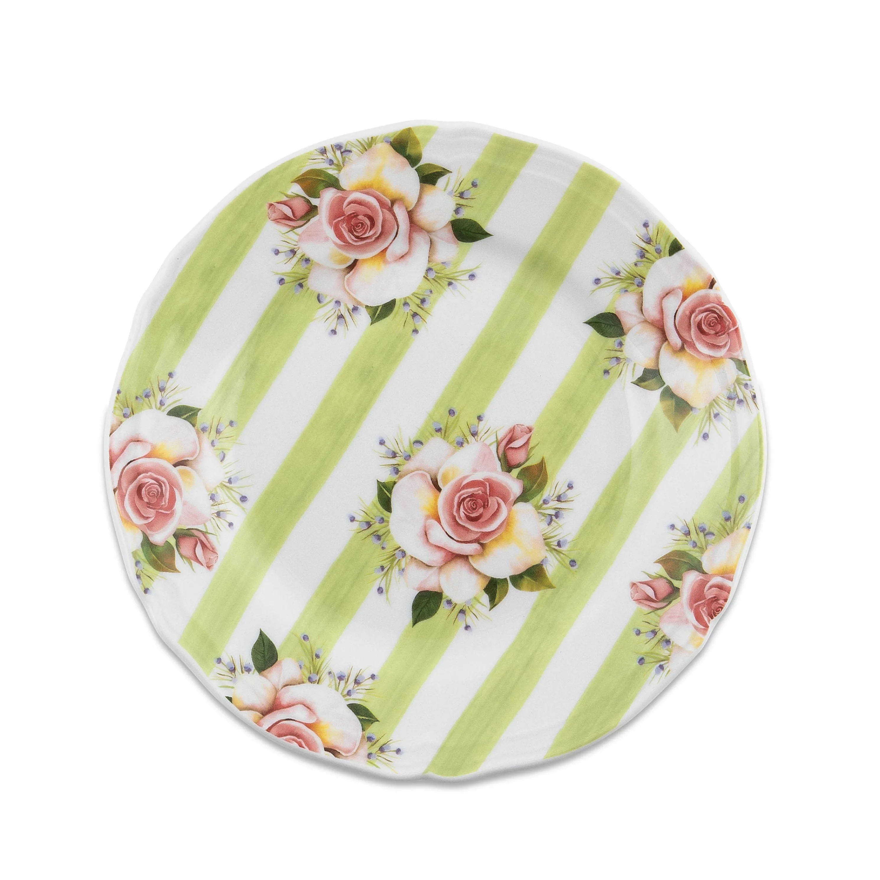 Wildflowers Dessert Plate - Green