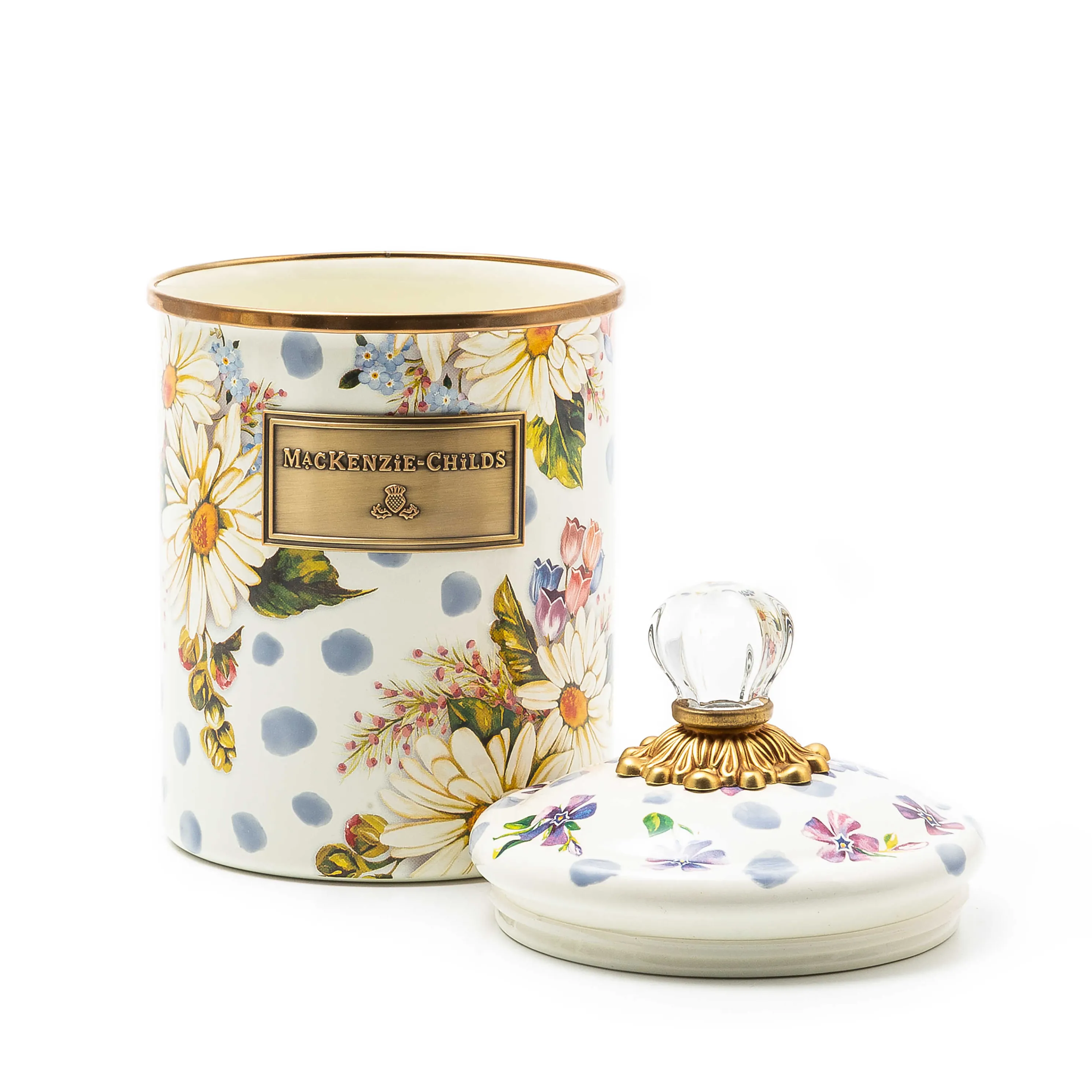 Wildflowers Enamel Medium Canister - Blue