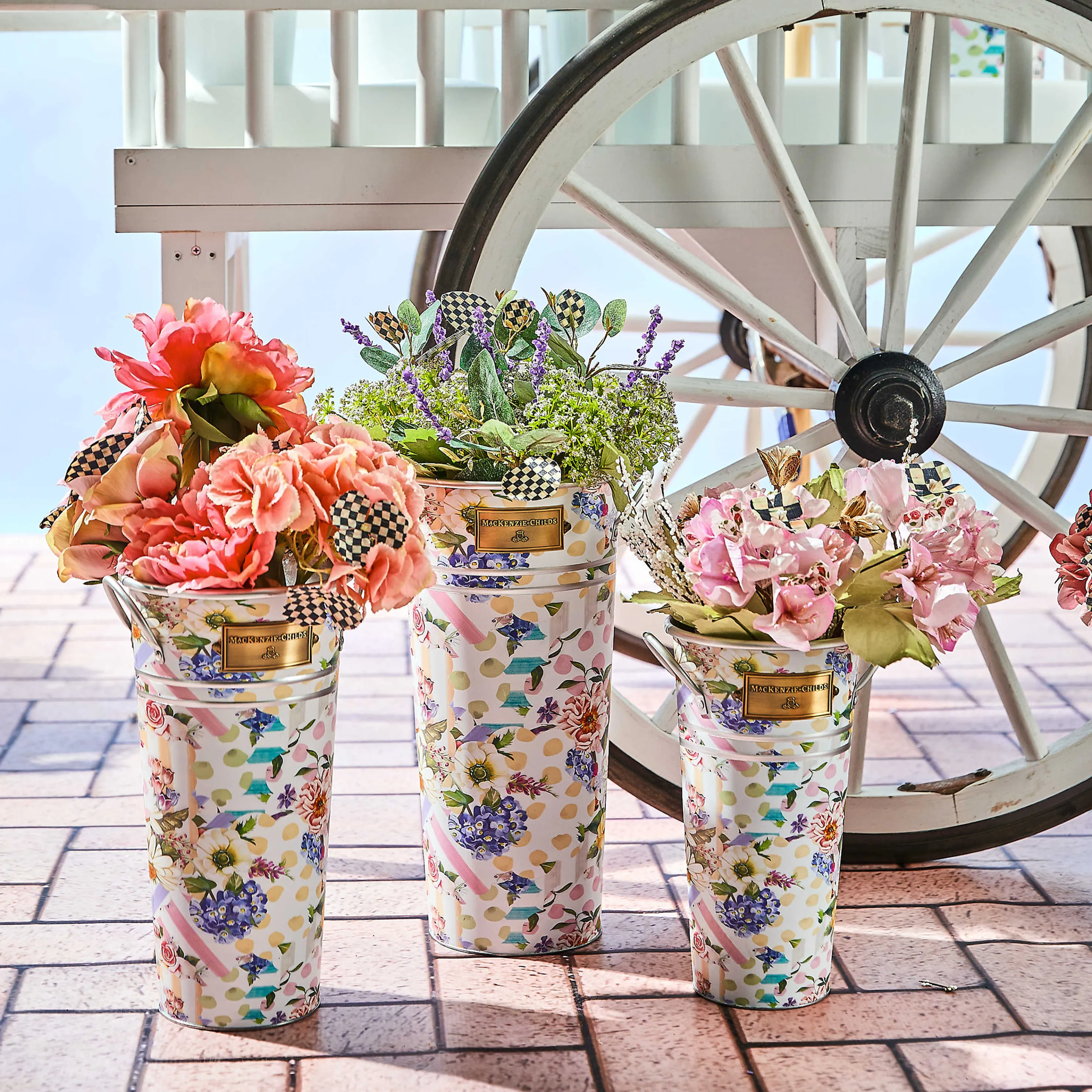 Wildflowers Flower Buckets - Set Of 3