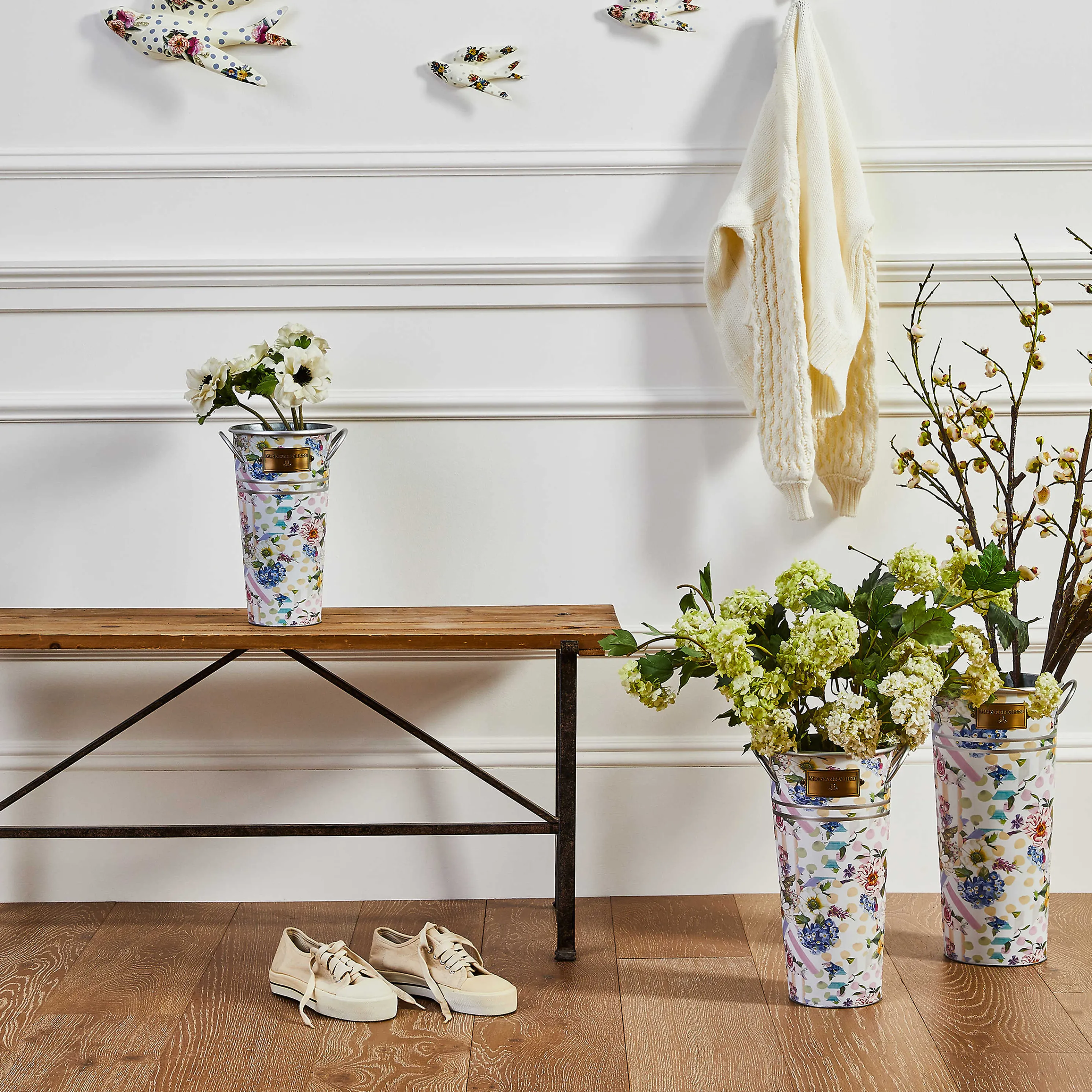 Wildflowers Flower Buckets - Set Of 3