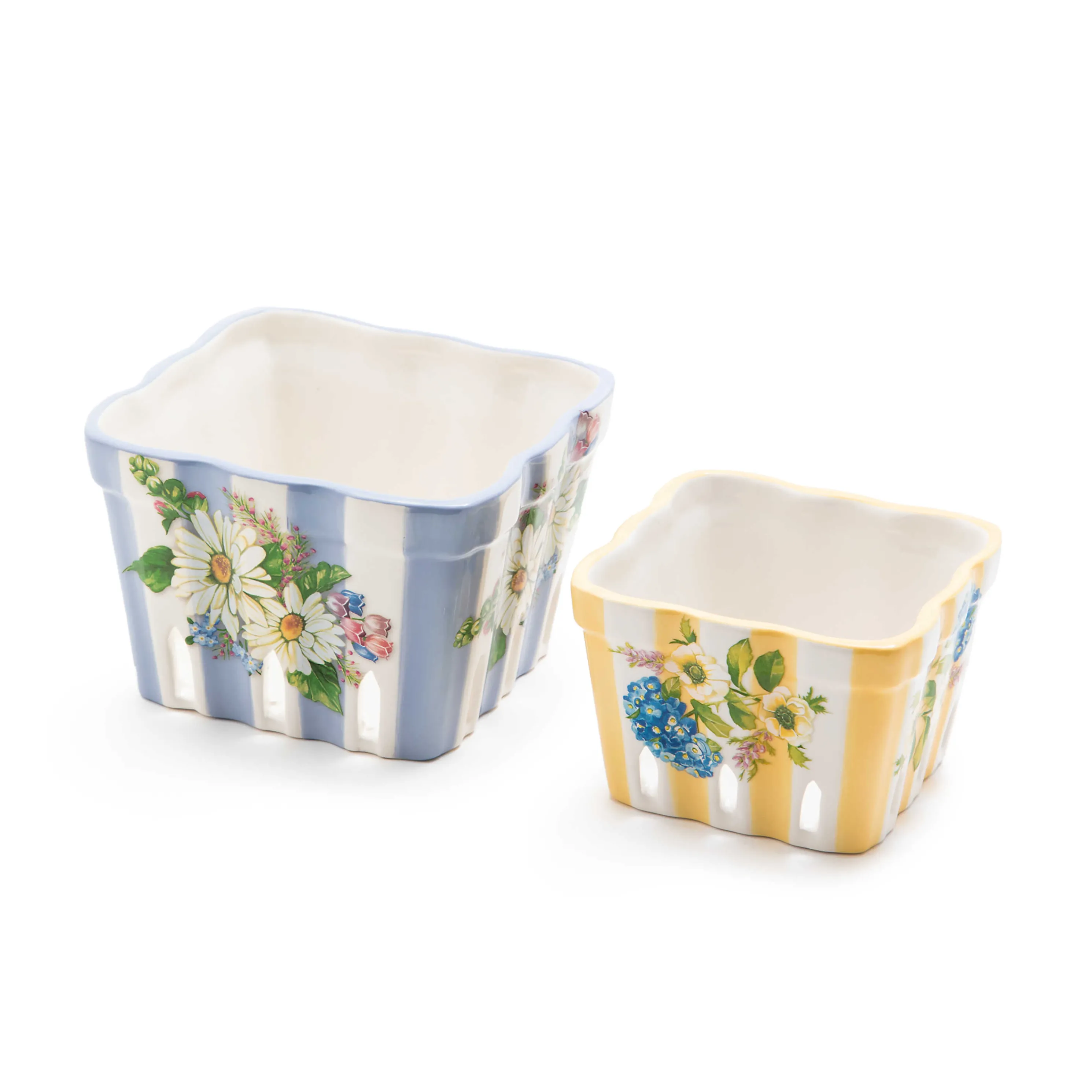 Wildflowers Small Berry Basket - Yellow